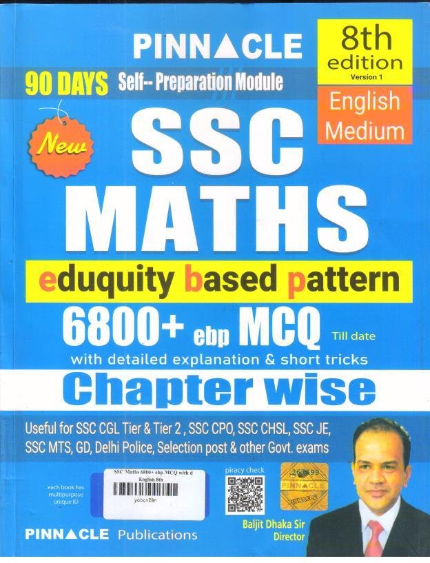 PINNACLE SSC MATHS 6800+ 8th EDITION ENGLISH MEDIUM