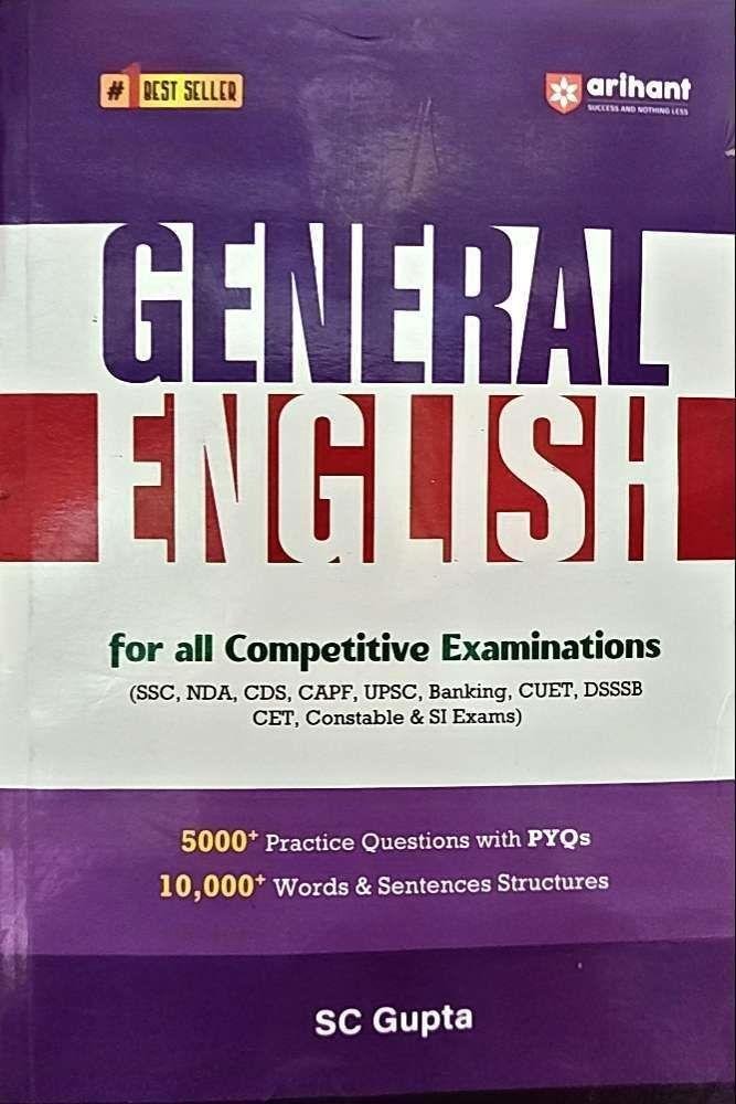 ARIHANT GENERAL ENGLISH BY SC GUPTA 2025-26